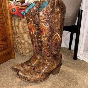 Corral Aztec Snip toe boot